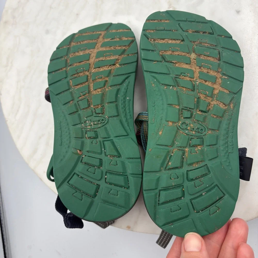 Chaco Z/1 Ecotread Sandals Kids Size 12 Rainbow Strappy Hiking Shoes Gorpcore